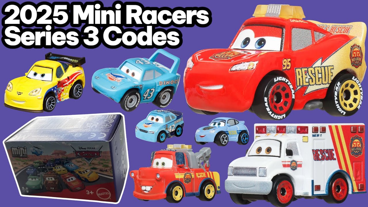 Series 7 Rescue Racers Numbers Disney Cars 2025 Mini Racers Series 3 Codes (Race & Rescue) - YouTube
