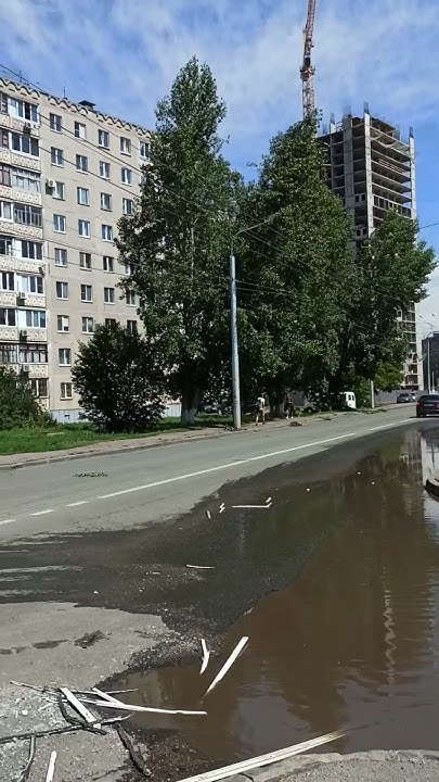 Последствия урагана, РФ, Республика Башкортостан, г. Уфа, жилой квартал ...