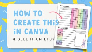 How to Create a Printable Chore Chart in Canva & Sell it on Etsy