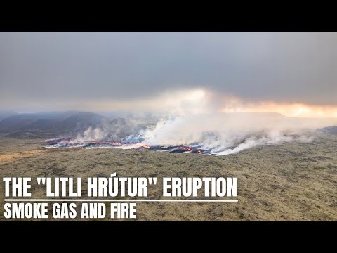 Drone Shots from Litli Hrútur Volcanic Eruption in Iceland - NEW - The Trail is Open Now...