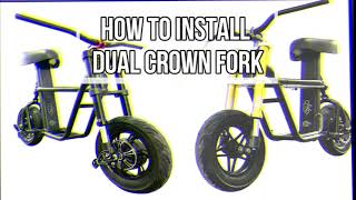 How to Install Dual Crown Suspension Fork for Fiido or any 12-14 inch bikes