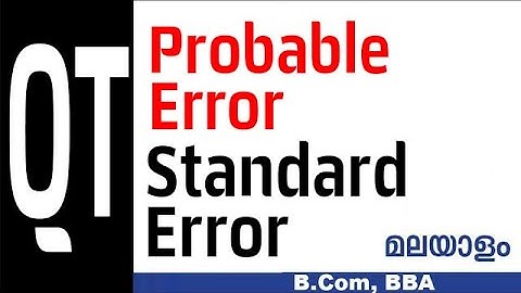 probable error and standard error,  probable error in malayalam