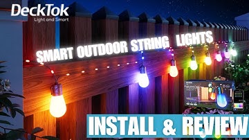 SMART Outdoor String Lights Install and Review│DeckTok