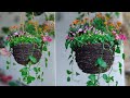 Gorgeous Hanging Basket Ideas to Dress Up Your Garden | Own Hanging Basket Making Idea//GREEN PLANTS