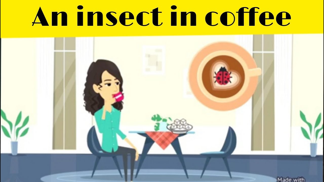 An insect in coffee - Animated Riddles