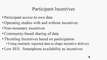 Study Planning 3, Incentives, Data Backhaul and Phone sources for Ethica Health mHealth Studies