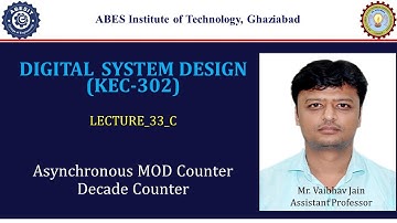 L33C | Asynchronous MOD Counter | Digital System Design (KEC302) | Hindi