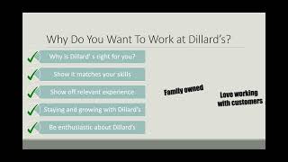 Most Asked Dillard’s Stores Interview Questions and Answers to Know by The Complete Guide to Everything 1,630 views 1 year ago 15 minutes