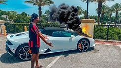 I CRASHED PRETTYBOYFREDOS LAMBORGHINI PRANK (EXTREME)