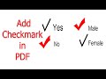 How to add a checkmark in a PDF in Foxit PhantomPDF