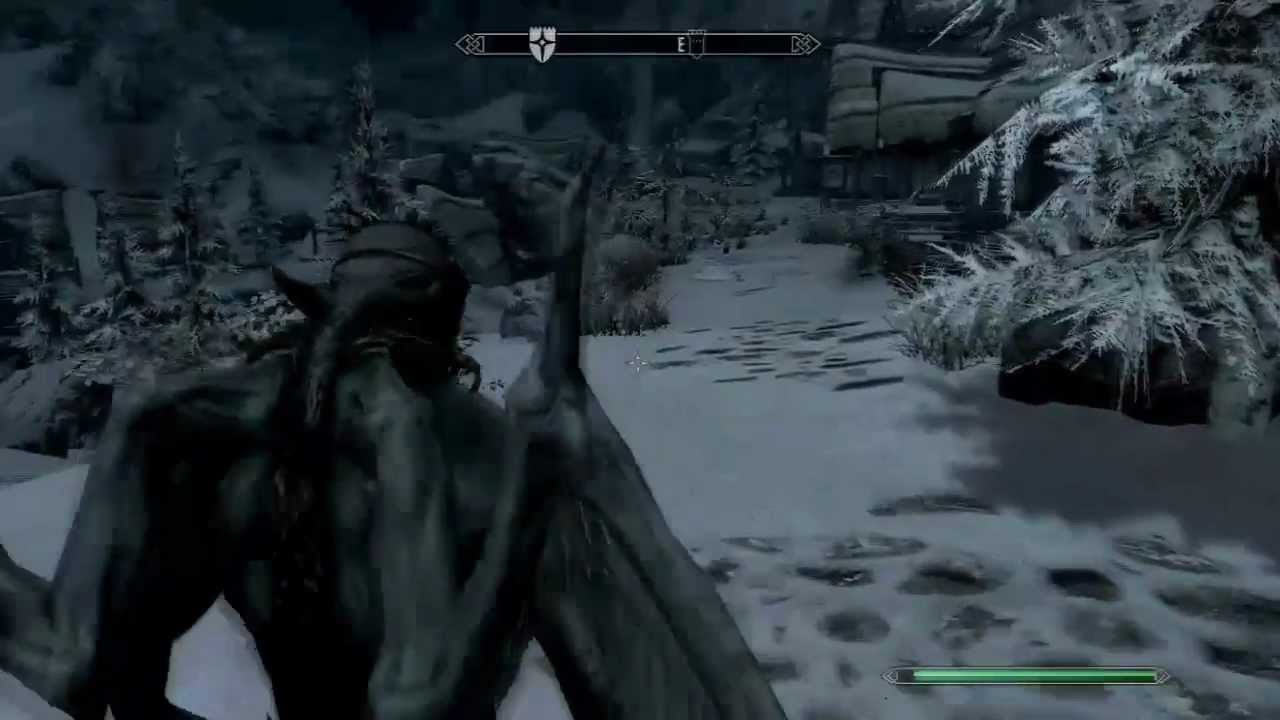 Skyrim Dawnguard DLC - Vampire lord in action! - YouTube