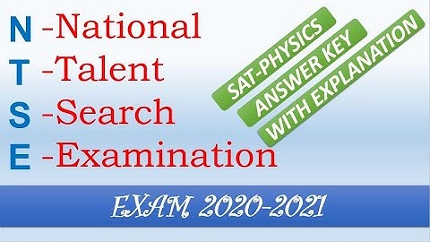 NTSE -2020 | Physics Question and Answer key with explanation TAMILNADU State NTSE question2020-2021