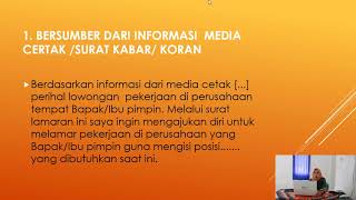 Bahasa Indonesia - Alinea Pembuka Surat Lamaran Kerja Berdasarkan Sumber