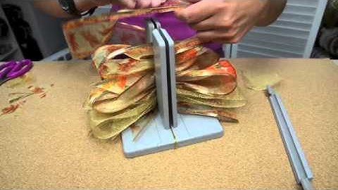 Bowdabra Video Tutorial for Making a Fall Wreath Bow