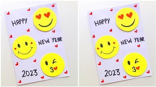 ? Last Minute ? Happy New Year Card 2023 • Newyear Greeting Card Idea • White Paper New Year Card