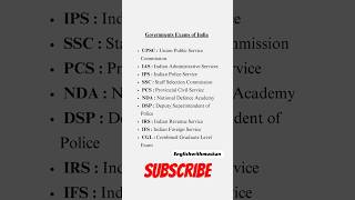 Government exams in India 🇮🇳 #exam #govtexam #full #forms