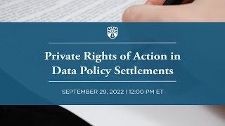 Private Rights of Action in Data Policy Settlements