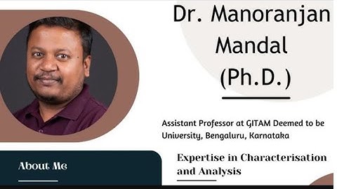 Dr. Manoranjan Mandal - Assistant Professor, Department of Physics, GITAM, Bangalore
