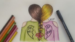 Quatro melhores amigas.BFF.Best friends!!  Mejores amigas dibujo, Dibujos  para amigas, Dibujos amigas