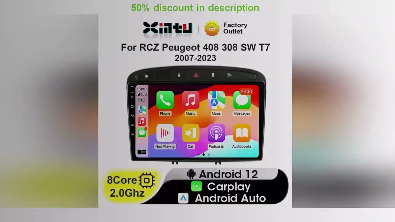 Latest Products You Must Know! Xintu 2Din Car Radio For Peugeot 408 2012 - 2023 For RCZ Peugeot