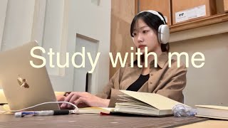 성수동 카페에서 같이 공부해요! ☕ STUDY WITH ME for 2HR 30M with fireplace sound!