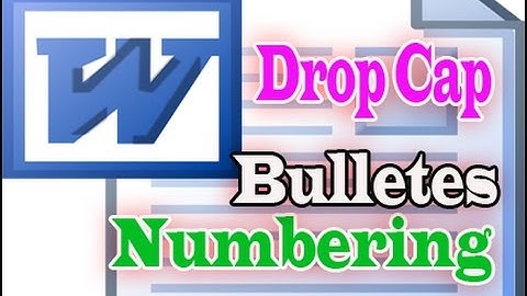 GTU CCC Practical Exam Video 15 Drop cap, Bullets and Numbering  in MS word 2003