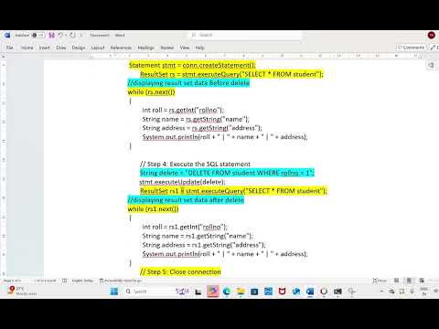 8.JDBC-Using Statement Object Delete One Record.