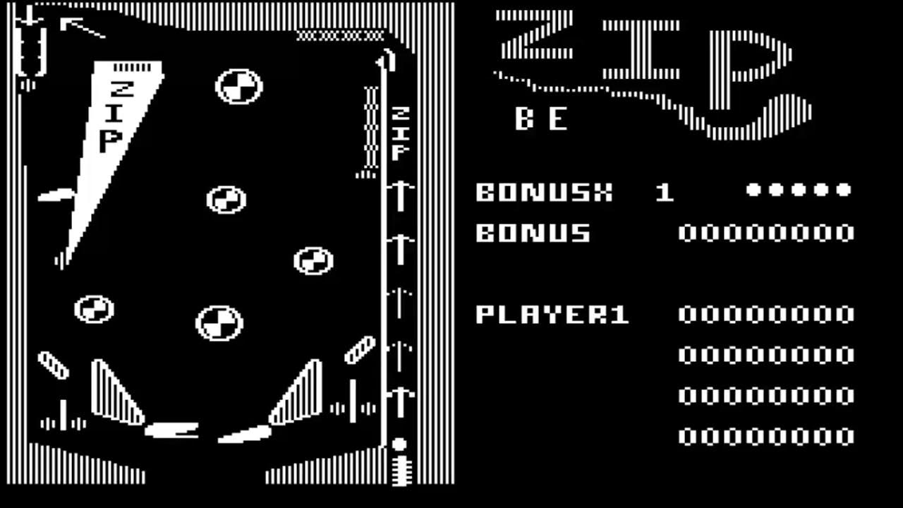 C64 ZIP PINBALL FLIPPER PCS PINBALL CONSTRUCTION SET COMMODORE 64 ZIP1