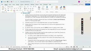 Shelly Cashman Excel 2019 | Module 3: SAM Project 1a Raybridge Recruiting