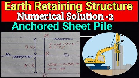 Numerical On Earth Retaining Structure|Anchored Sheet Pile🔥|Foundation Engineering|DIPAK MANDAL