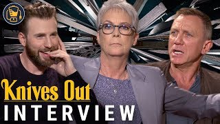 KNIVES OUT Cast Interviews with Chris Evans, Daniel Craig, Jamie Lee Curtis and More