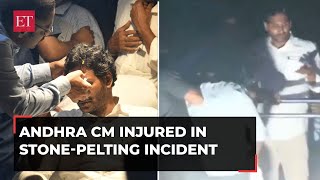 Andhra CM Jagan Reddy injured in stone pelting during Vijayawada roadshow