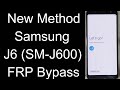 Samsung J6 FRP Bypass New Method Android 9 Samsung J600 Gmail Bypass No SIM Damage | No Root Phone