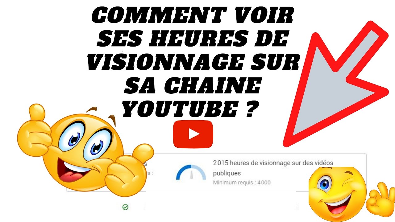 COMMENT VOIR SES HEURES DE VISIONNAGE SUR SA CHAINE YOUTUBE - YouTube