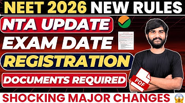 NEET 2026 Form Filling Date NTA UPDATE✅ | NEET 2026 Registration Date | Neet Exam form fill up date