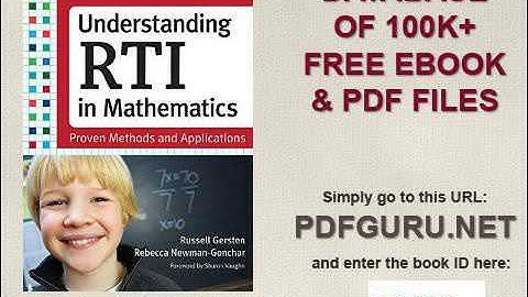 Understanding RTI in Mathematics Proven Methods and Applications
