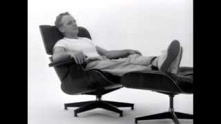 1956, B&W, Duration: 2:00 Promotional film made by Charles & Ray Eames showing how their Lounge Cair and Ottoman (foot stool) 