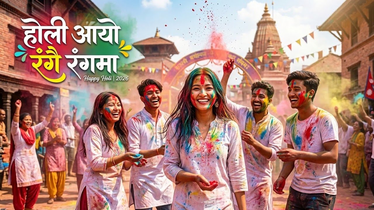 होली आयो रंगै रंगमा | Holi Aayo Rangai Rangma | New Nepali Holi Song 