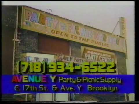 Avenue Y Party & Picnic Supply Brooklyn TV ad 1985