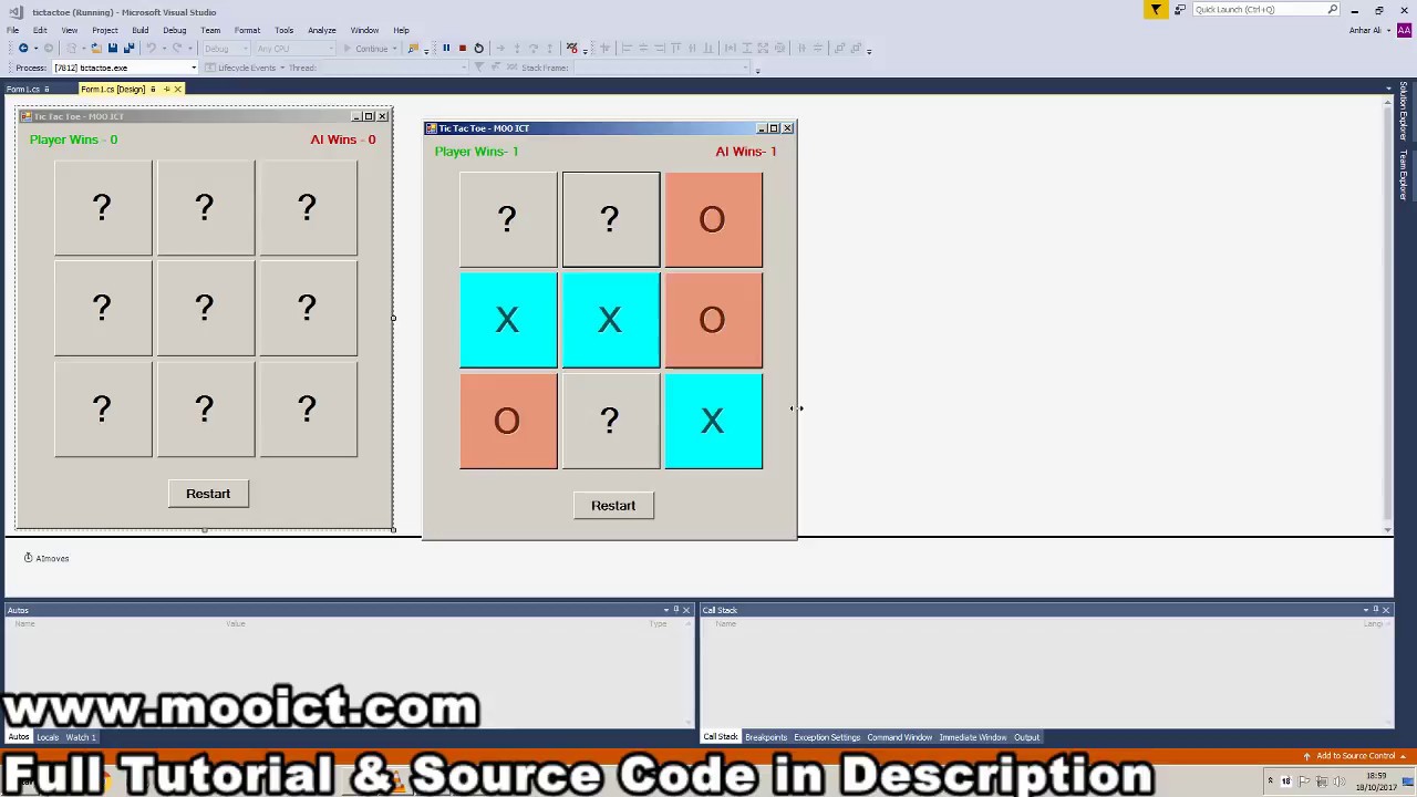 Tic Tac Toe Game in C# Free Source Code