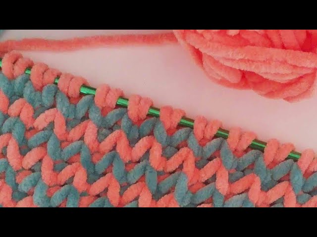 Super Easy Checkered Tunisian Crochet Baby #Blanket / Himalaya