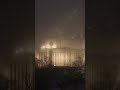 Resurrection Church in Kaunas 🌫️✨ Night Drone View #kaunas #drone #shorts