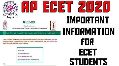 AP ECET 2020 IMPORTANT INFORMATION TO ALL ECET STUDENTS || BSD TELUGU TECH