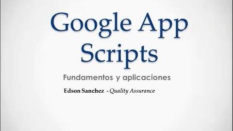 Google App Script Fundamentos