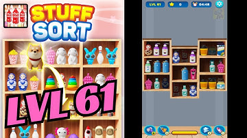 🏅 Stuff Sort - Sorting Master 🍒🥤🪆 LEVEL 61 🍄🧃🧸 Gameplay Walkthrough