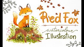 Red Fox Watercolor Tutorial