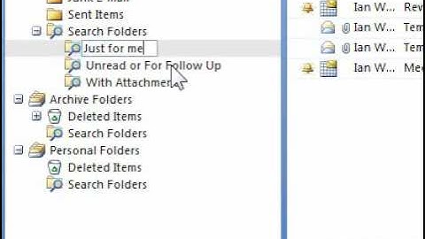 How to rename a Search Folder in Outlook