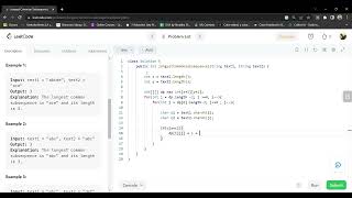 1143.  Longest Common Subsequence - LeetCode - Java