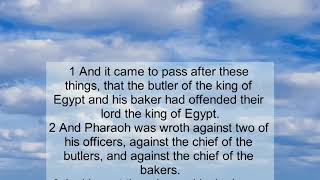 Genesis Ch 40 summary and read together Genesis Chapter 40 Summary