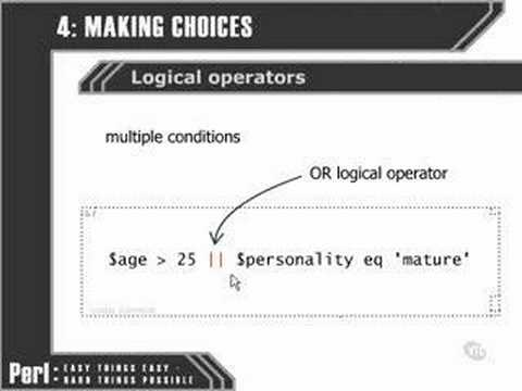 Perl Tutorials -Part 35- Logical operators